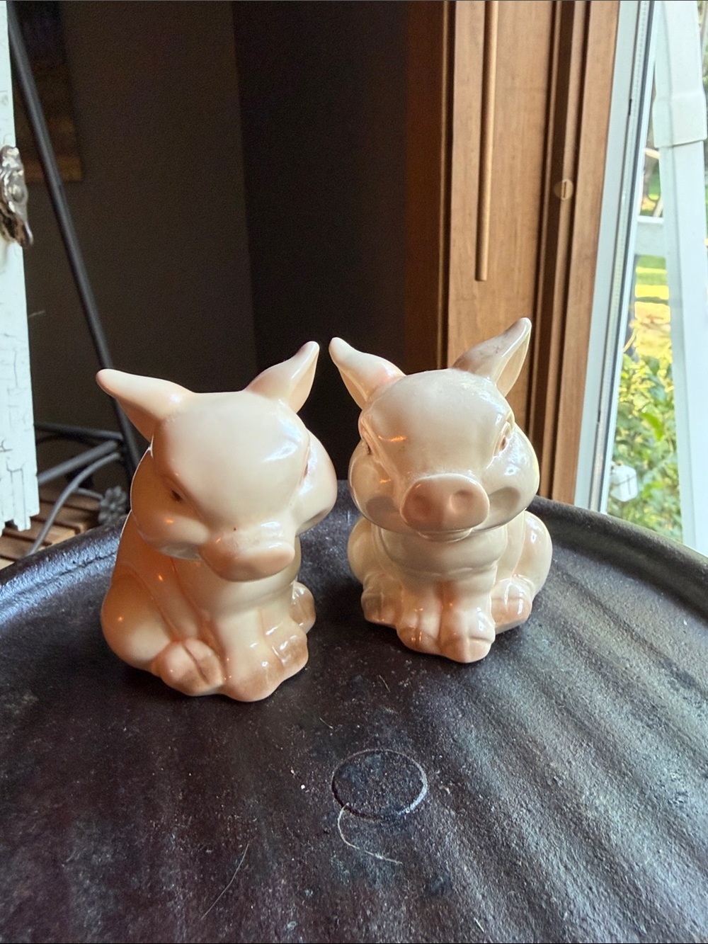1980s Goebel Set of Two Baby Pig Piglet Figurines 32049 & 32051 TMK 6 W Germany